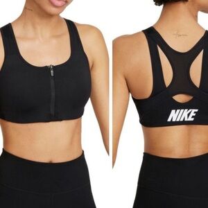 XS black Nike zip sports bra
